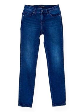 Guess jeans mid rise skinny dark blue stretchy denim medium waist size 26